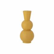 Vase Taj / Céramique - Ø 9,5 x H 22 cm - Bloomingville jaune en céramique