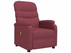 Vidaxl fauteuil de massage rouge bordeaux tissu 321229