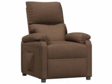 Vidaxl fauteuil inclinable marron tissu 248688