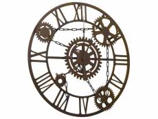 Vidaxl horloge murale marron 80 cm métal 321456