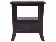 Vidaxl table de chevet noir clair 40x40x45 cm bois