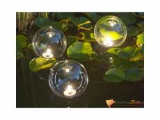 3 boules flottantes lumineuses multibright float led pour bassin