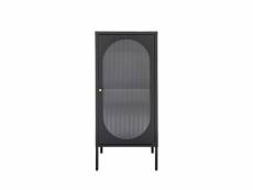 Adelaide - petit meuble de rangement en verre et métal h50cm - couleur - noir