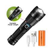 Alliage d'aluminium p50 flashlight light26650 zoom pêche de nuit usb rechargeable extérieur lampe de poche led