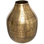 Atmosphera - Vase Oasis - métal martelé - doré H15 cm créateur d'intérieur - Modèle 3