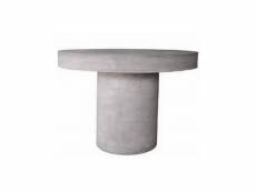 Beton - table repas ronde grise