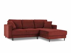 Canapé d'angle droit convertible avec coffre de rangement "dunas", 4 places, rouge, tissu structurel MIC_RCF_86_A3_DUNAS4