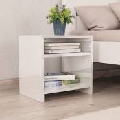 Design In - Table de chevet,Tables d'appoint Blanc brillant 40 x 30 x 40 cm Aggloméré vidaXL
