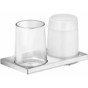 Edition 11 - Distributeur de savon et verre avec support, verre/chrome 11153019000 - Keuco