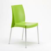 Grand Soleil - Chaise plastique pour bar cafè Boulevard italienne Couleur: Vert