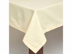 Homescapes nappe de table rectangulaire en coton unie crème - 178 x 300 cm KT1205E