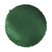 Housse de coussin rond vert et taupe 45 cm Castiglione