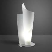 Lampe de table en Polilux vela Bianca diamètre 19 x h50 cm