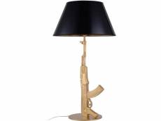 Lampe de table - lampe design pistolet - grande - beretta doré