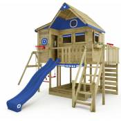 Maison sur pilotis Smart GreenHouse avec balançoire & toboggan, cabane dans les arbres avec bac à sable, échelle à grimper & accessoires de jeu