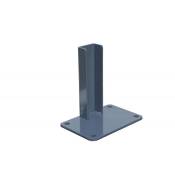 Mccover - Platine aluminium pour poteau de départ ou fin de clôture - Coloris - Gris anthracite ral 7015, Largeur - 10 cm, Longueur - 15 cm - Gris