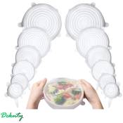 Missdong - Couvercle Silicone Alimentaire, 12 Paquets