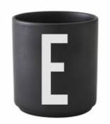 Mug A-Z / Porcelaine - Lettre E - Design Letters noir en céramique