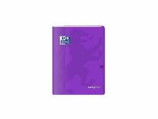 Oxford cahier easybook agrafé - 24 x 32 cm - 96p seyes - 90g - violet