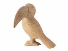 Paris prix - statuette déco en bois "toucan" 30cm