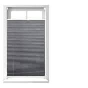 Relaxdays - Store vénitien sans perçage volet fenêtre gris 80 x 130 cm laisse passer la lumière, gris