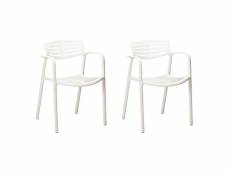 Set 2 fauteuil toledo aire - resol - blanc - fibre