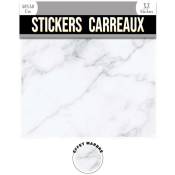 Sud Trading - 2 Stickers effet marbre - 30 x 30 - Blanc