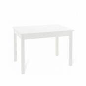 Table à manger extensible entièrement en bois mélaminé 90x160 / 200 cm blanc
