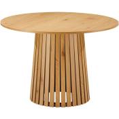 Table à manger ronde 110cm style scandinave LIV - brown
