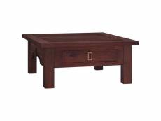 Table basse table de salon | bout de canapé marron classique 68x68x30 cm bois d'acajou massif meuble pro frco20064
