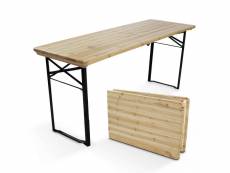 Table de brasserie pliante en bois 180 cm