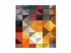 Tapis salon tapis carré 100x100 marix multicolore