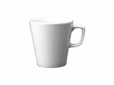 Tasses à café latte 440ml blanches unies churchill - lot de 6 - - porcelaine0.44