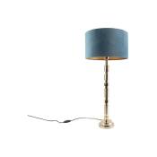 Torre - Lampe de table avec Abat-Jour - 1 lumière - ø 350 mm - Bleu - Art Deco - éclairage intérieur - Salon i Chambre - Bleu - Qazqa