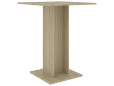 Vidaxl table de bistro chêne sonoma 60x60x75 cm aggloméré 802105