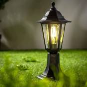 Cgc Lighting - extérieur jardin noir Poteau de Borne Luminaire Lanterne luminaire lampadaire chemins