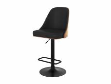 Chaise de bar georges noire 56-77 cm