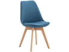 Chaise de salle à manger / cuisine linares , bleu/tissu