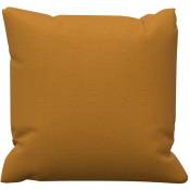 Coussin en coton 40x40 cm panama moutarde, par Soleil