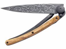 Couteau de poche pliant ultra léger avec clip ceinture en acier inoxydable marron