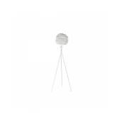 Dkd Home Decor - Lampadaire Métal Blanc Plume (40 x 40 x 150 cm)