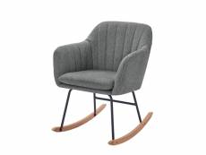 Fauteuil elsa tissu gris rocking chair