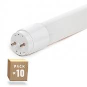 Greenice - pack 10 tubes led t8 18w 1800lm 6000ºk verre 120cm 40.000h [tc-t8-18wc-cw-pk10-ap] - Blanc Froid