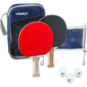 Kit pour jouer au ping-pong, avec 2 raquettes, 3 balles,