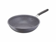 Lagostina - poêle wok aluminium 28cm 012163041828 - tempra minéral