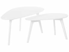 Lot de 2 tables basses blanches fly iii 195513