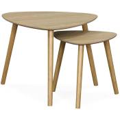 Lot de 2 tables gigognes style scandinave en MDF décor
