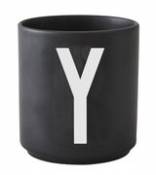 Mug A-Z / Porcelaine - Lettre Y - Design Letters noir en céramique
