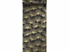 Papier peint feuilles de ginkgo noir et or - 347734 - 0,53 x 10,05 m 347734