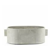 Pot ovale en béton gris clair 55cm - Serax